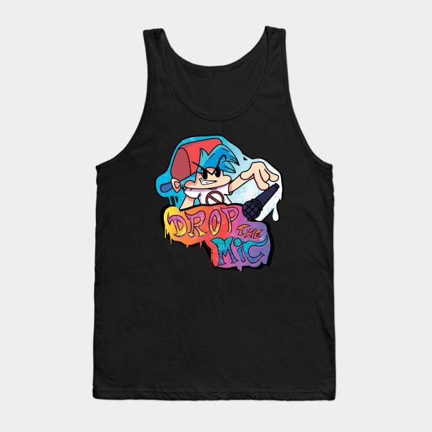 fnf boyfriend drop the mic graffiti Tank Top by Renovich